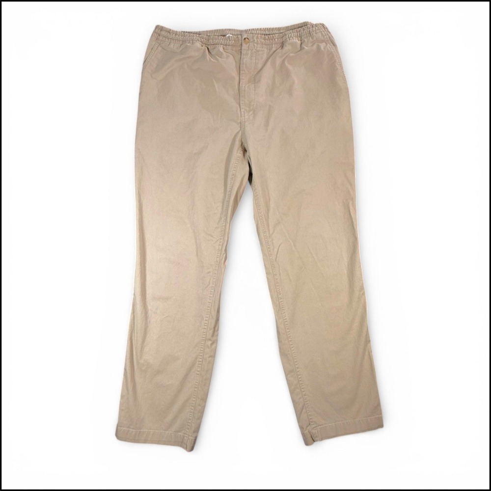 Polo‎ Ralph Lauren Stretch Classic Fit Chino Pants Drawstring XLT Khaki Prepster